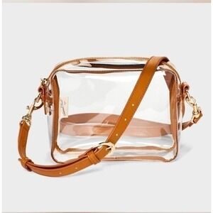 Universal Thread Clear Crossbody Bag with Tan Trim